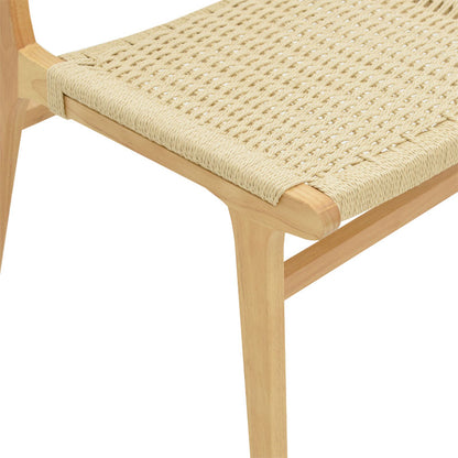 Καρέκλα Julien Rubberwood Φυσικό-Έδρα Φυσικό Σχοινί 61X54X85