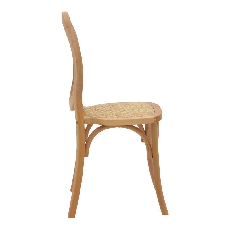 Καρέκλα Camil Φυσικό Ξύλο Οξιάς-Φυσικό Rattan 45X50X94