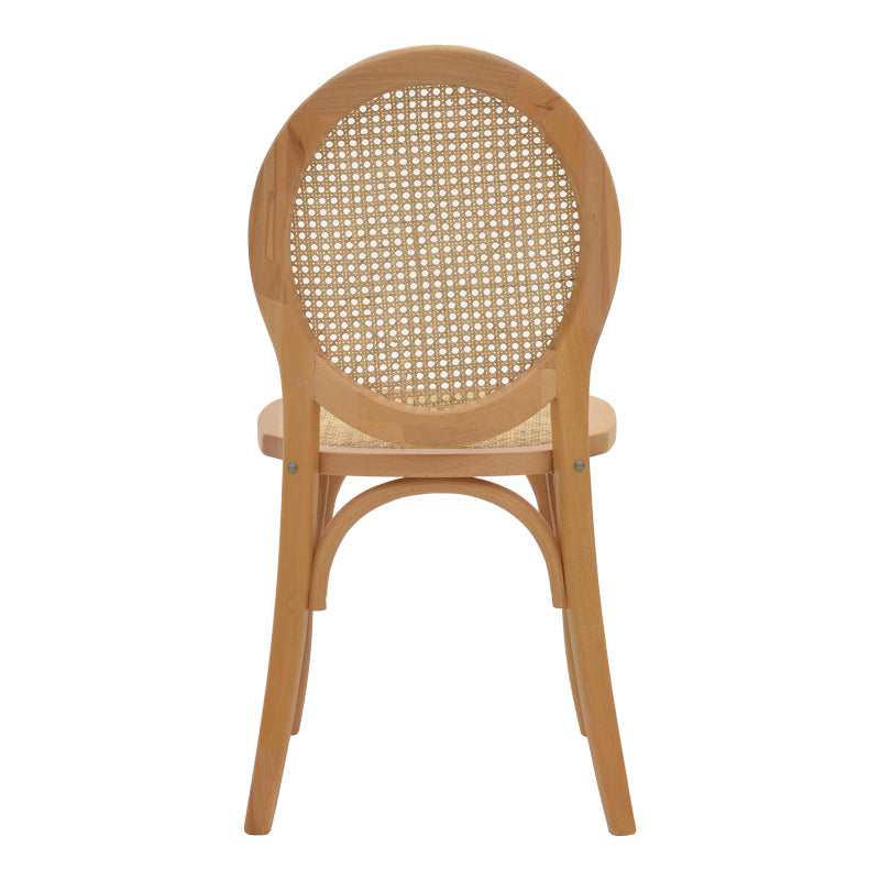 Καρέκλα Camil Φυσικό Ξύλο Οξιάς-Φυσικό Rattan 45X50X94