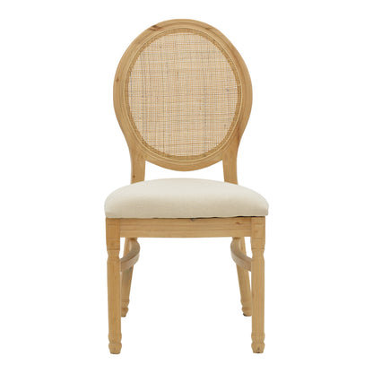 Καρέκλα Canco Φυσικό Rubberwood-Φυσικό Rattan 50X55X98