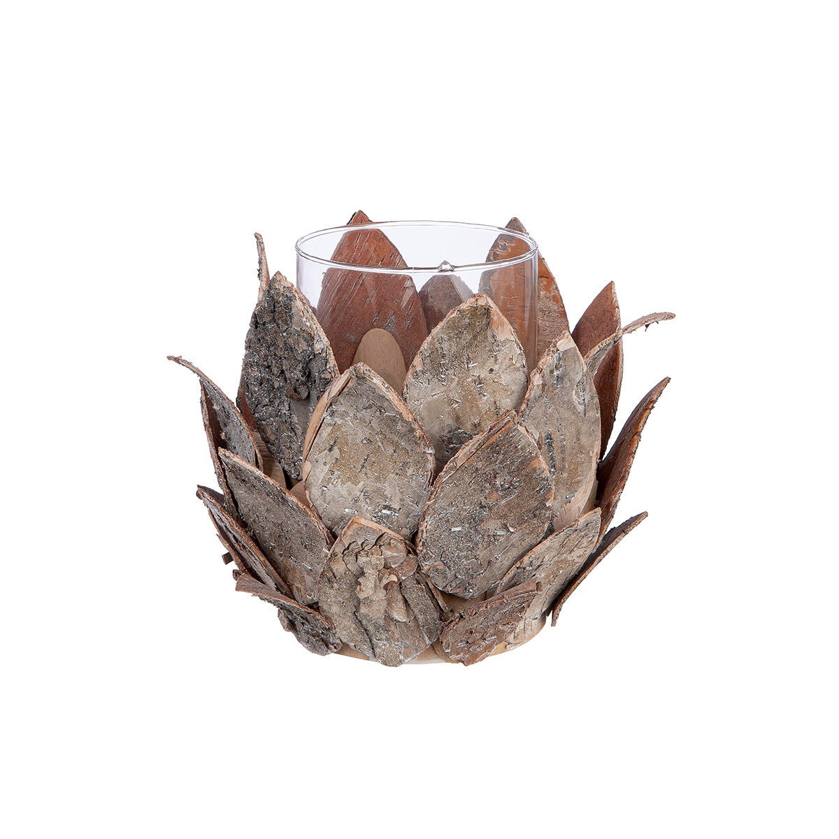 Φανάρι Καταιγίδας Tenon "Cone" Ξύλο Ecru 18x18x15