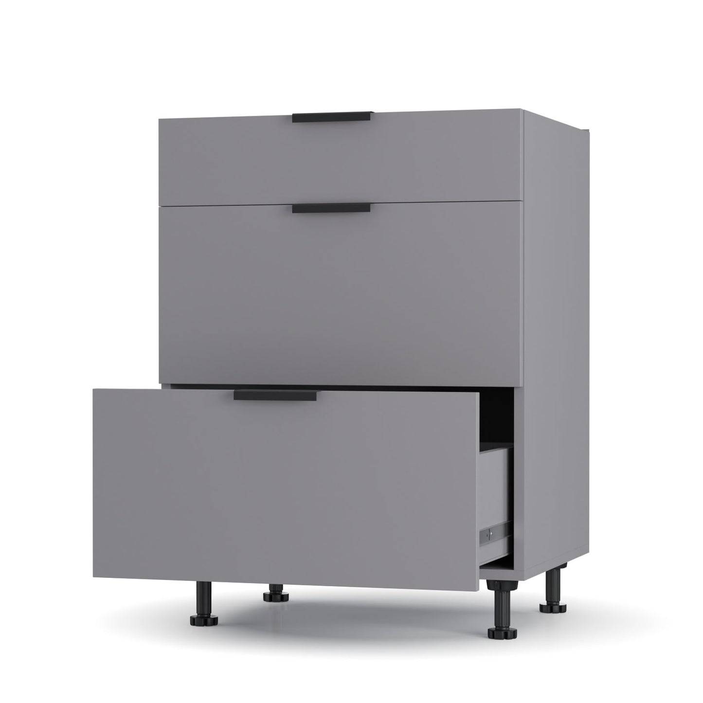 Craft Κάτω Ντουλάπι Συρταριέρα Γραφίτης 60x48x82