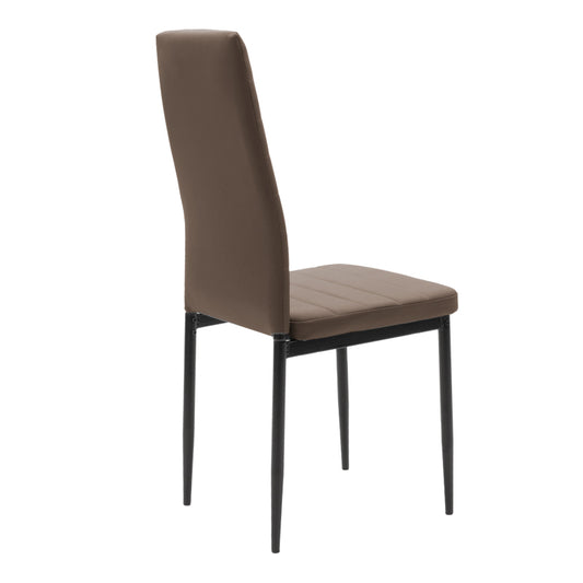 Καρέκλα Parker PU Cappuccino-Μαύρο Πόδι 42x48x98