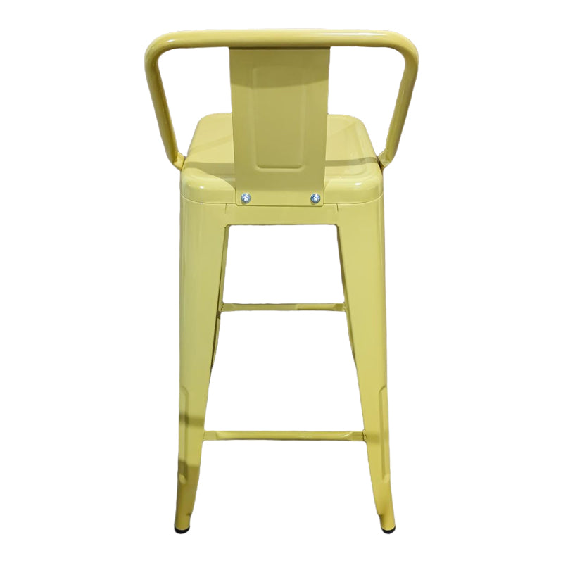 Mid-Height Bar Stool with Backrest Utopia Yellow 42x42x86