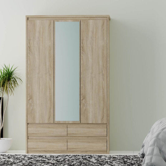 Ντουλάπα Τρίφυλλη Norton Sonoma 127x60x210