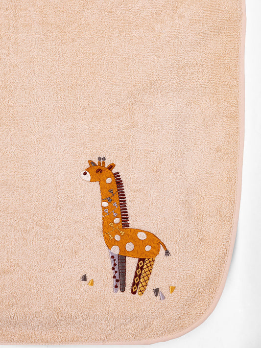 Fluffy Κεντητό Πόντσο Beige One Size