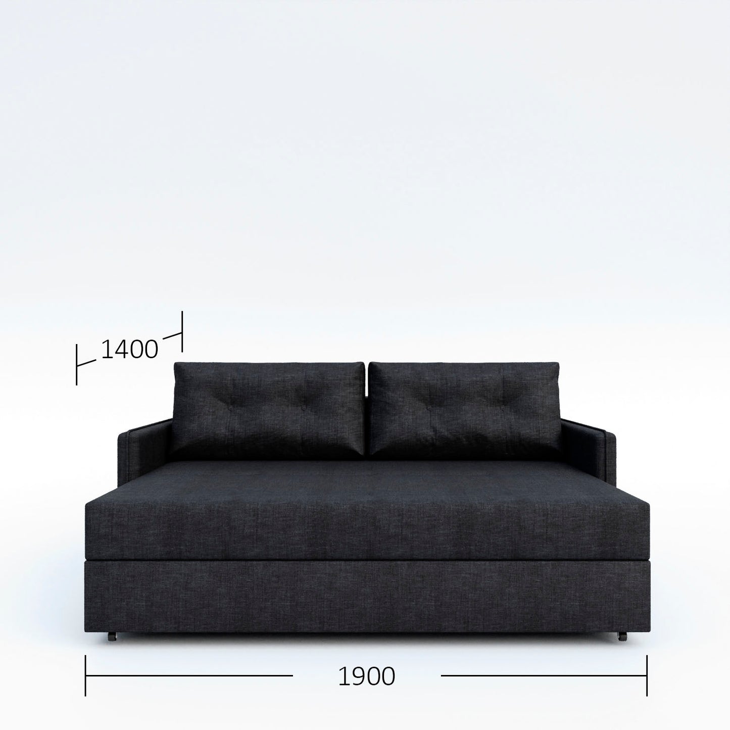 Καναπές Κρεβάτι London Τριθέσιος με Αποθηκευτικό Χώρο Γκρι 208x101x94