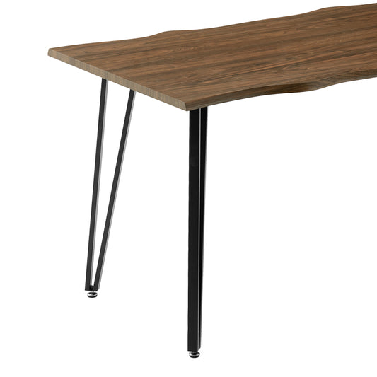 Τραπέζι Izzac Επιφάνεια MDF Καρυδί-Πόδι Μαύρο Μέταλλο 140x80x76
