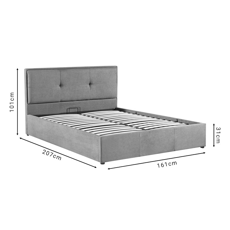 Κρεβάτι Διπλό Sonnie Με Αποθηκευτικό Χώρο Βελούδο Καφέ 150X200