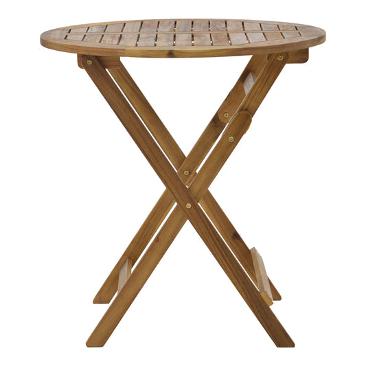Capruva Folding Table Natural Acacia Wood Φ70x74