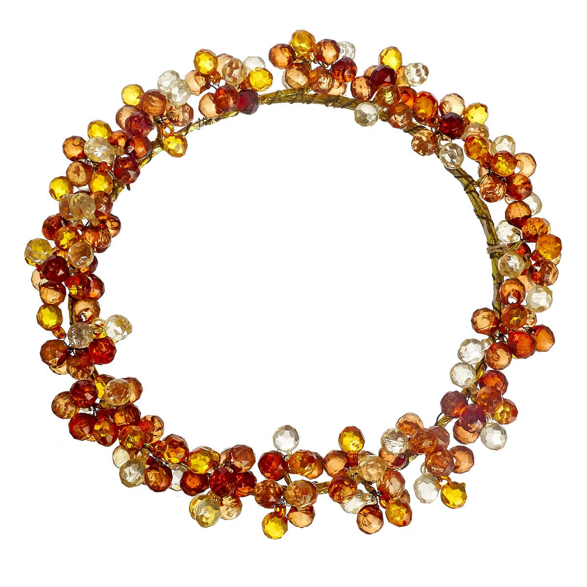 Στεφάνι με Γυαλάκι Berries Καφέ 20εκ