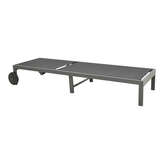 Ξαπλώστρα Mailo Ανθρακί Αλουμίνιο και Textilene σε Μαύρη Απόχρωση 71x206x30