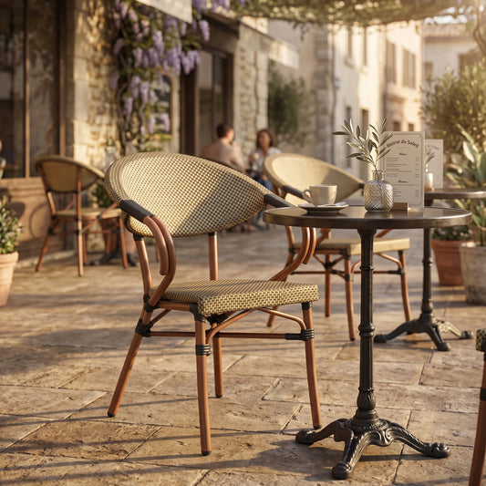 Armchair Isaia Walnut Aluminum-Textilene Gold 57x57x83