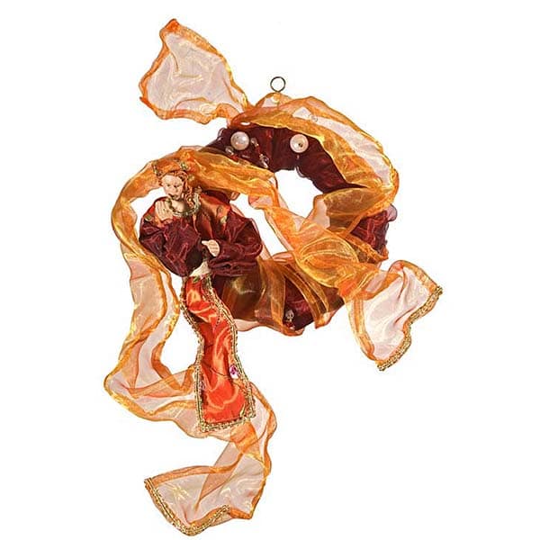 Στεφάνι Άγγελος Πορτοκαλί 16εκ