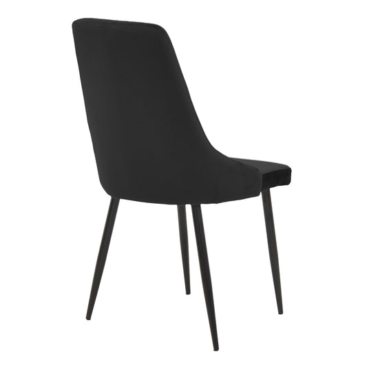 Chair Azori Black Velvet-Black Metal Leg 49x55x85