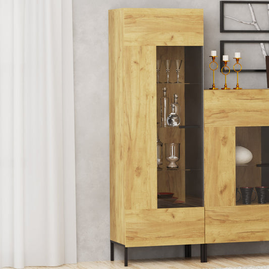 Βιτρίνα Santes Χρυσό Δρυς 64.2x42x197.5