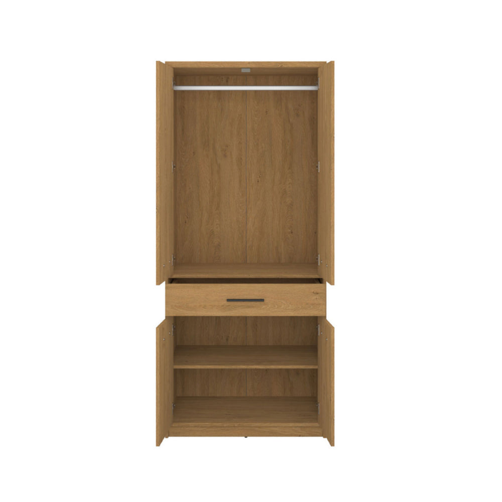 Ντουλάπα Δίφυλλη Pavi Βελανιδιά 84.3x55.1x197.2