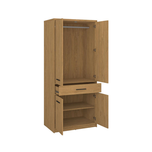 Ντουλάπα Δίφυλλη Pavi Βελανιδιά 84.3x55.1x197.2