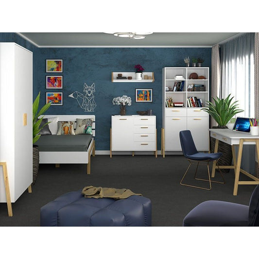 Κρεβάτι Belle με Πάτωμα Λευκό 120x200εκ