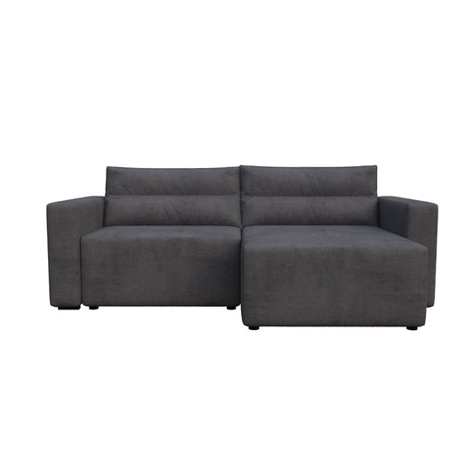 Γωνιακός Καναπές Κρεβάτι Silver με Αναστρέψιμη Γωνία Σκούρο Μπλε 245x148x94