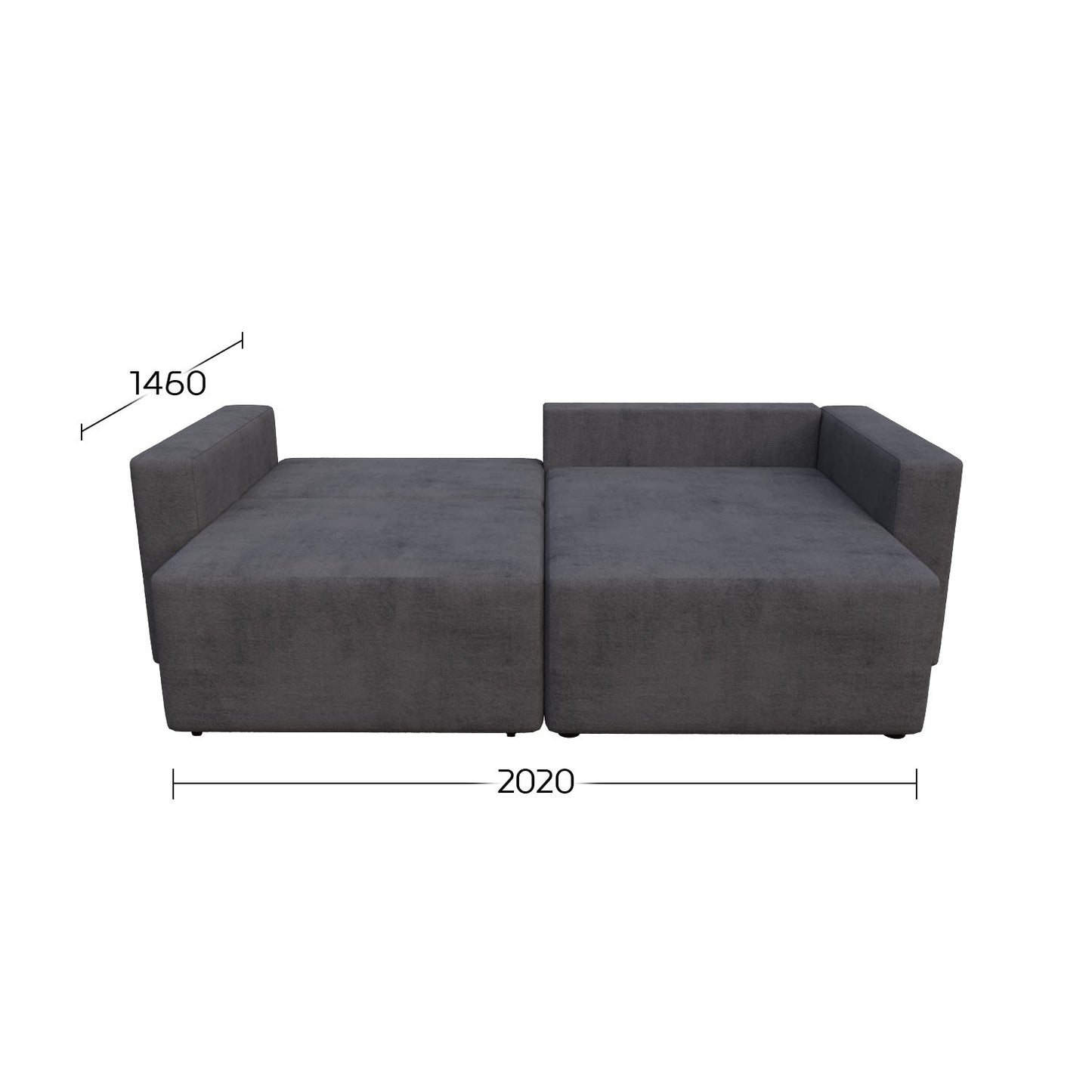 Γωνιακός Καναπές Κρεβάτι Silver με Αναστρέψιμη Γωνία Σκούρο Μπλε 245x148x94