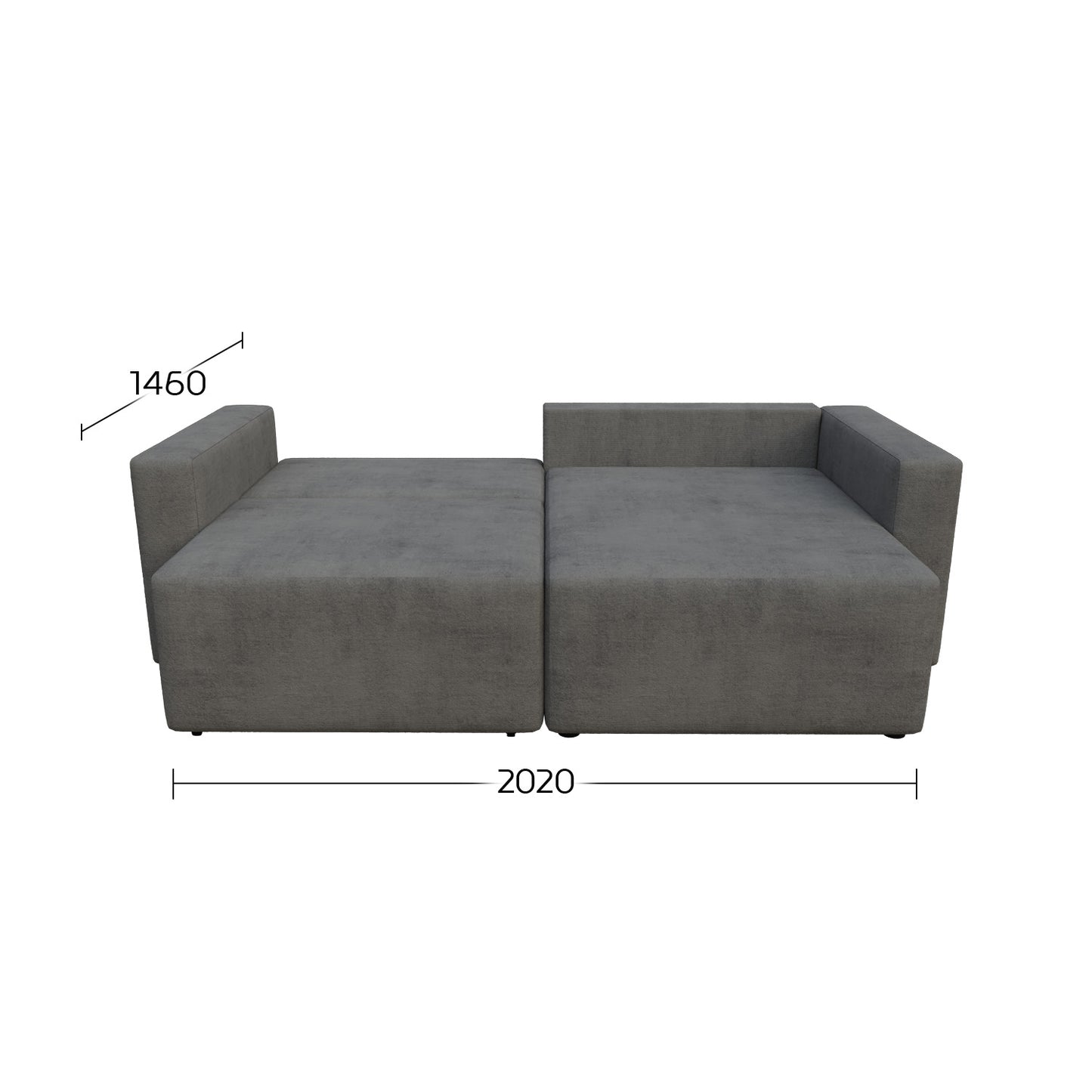 Γωνιακός Καναπές Κρεβάτι Silver με Αναστρέψιμη Γωνία Γκρι 245x148x94