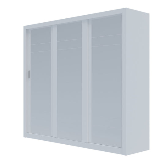 Ντουλάπα Grandio Λευκή με Καθρέφτη 250x60x215