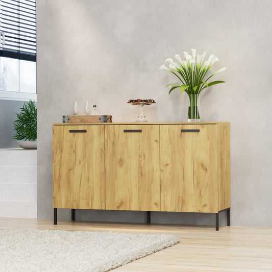 Μπουφές Santes Χρυσό Δρυς-Γραφίτη 155x42x92.5