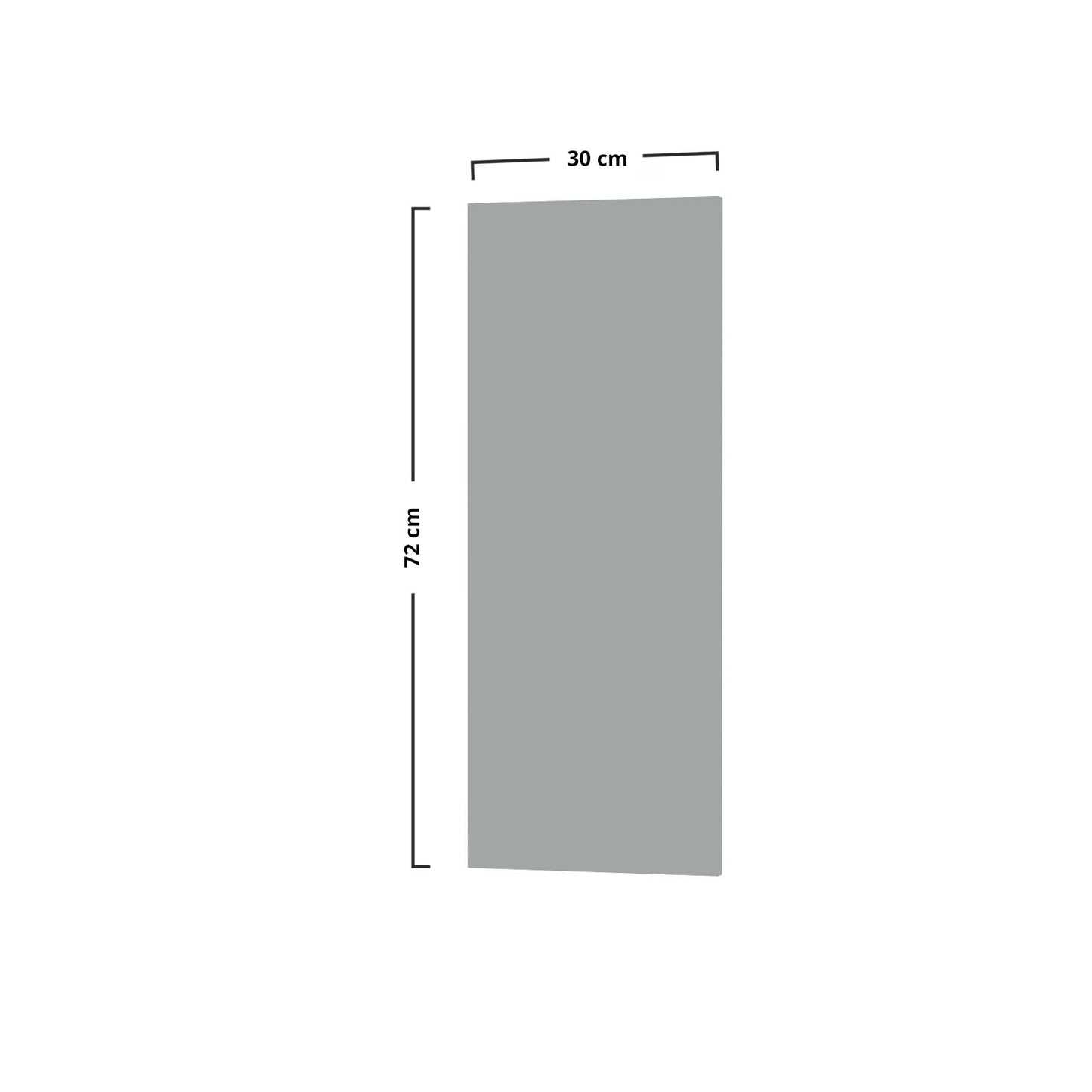 Modest Άνω Πλαϊνό Κουζίνας Γκρι 30x1.6x72