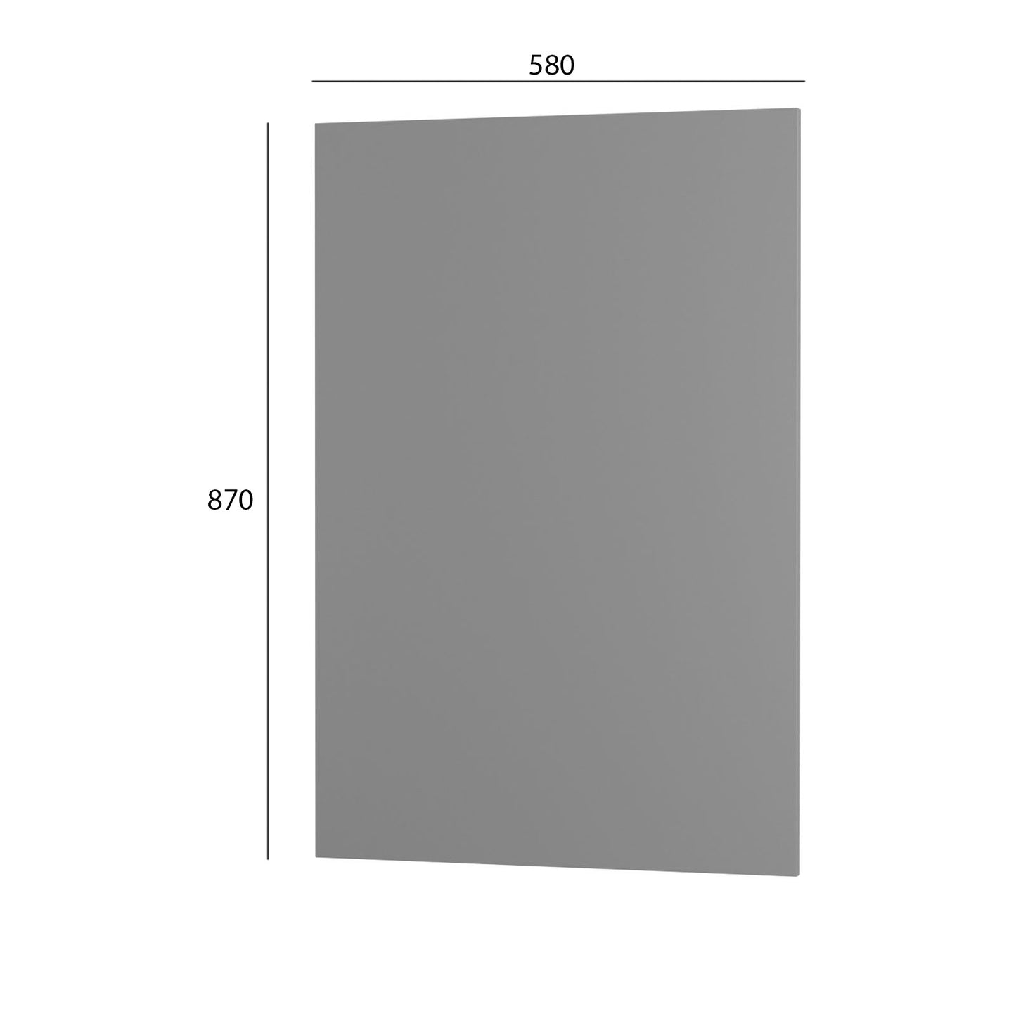 Craft Κάτω Πλαϊνό Κουζίνας Γραφίτης 58x1.6x87