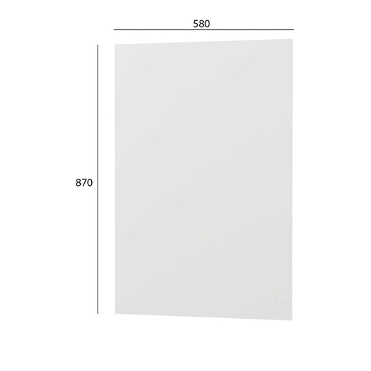 Κάτω Πλαϊνό Κουζίνας Modest Λευκό 58x1.6x87
