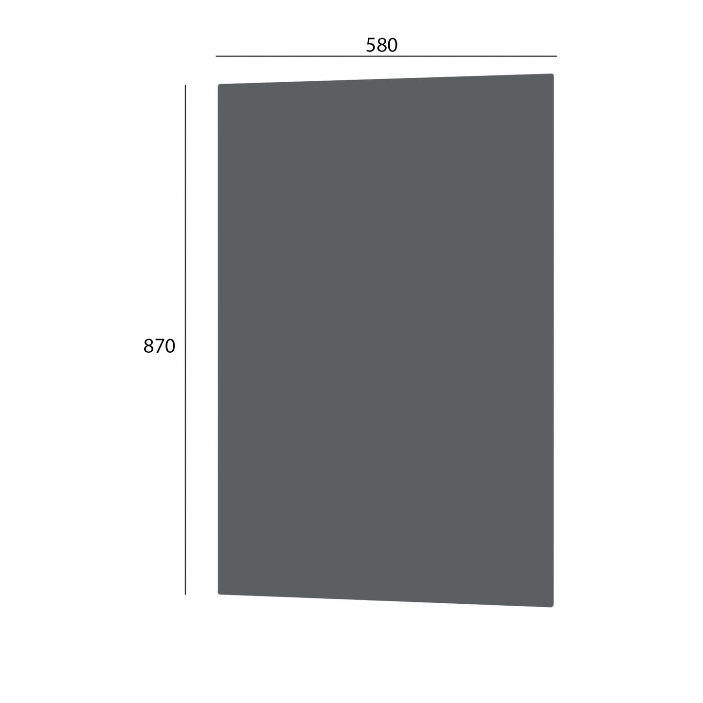 Modest Κάτω Πλαϊνό Κουζίνας Ανθρακί 58x1.6x87