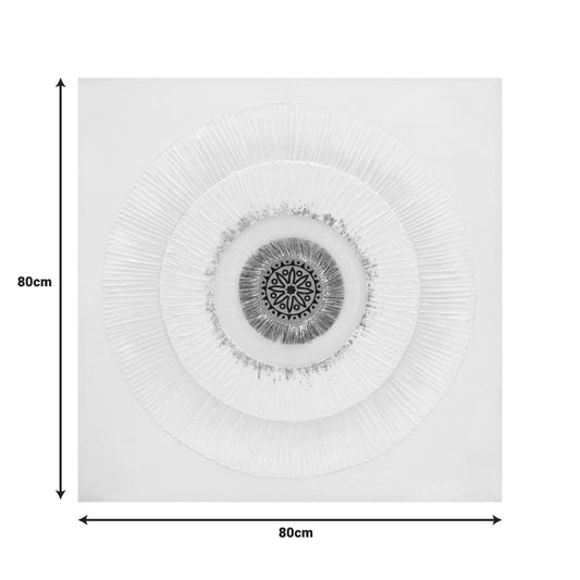 Πίνακας σε Καμβά Circled I 80x3x80