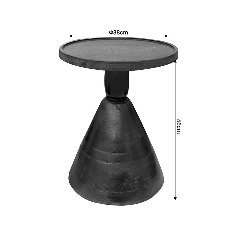 Βοηθητικό Τραπέζι Spello Καρυδί Μασίφ Mango Ξύλο Φ38x46