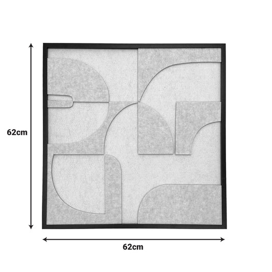 Πίνακας με Πλαίσιο Jeire Λευκό 62x2.5x62