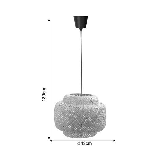 Φωτιστικό Οροφής Μονόφωτο Forsy Ε27 Φυσκό Μπαμπού Φ42x180