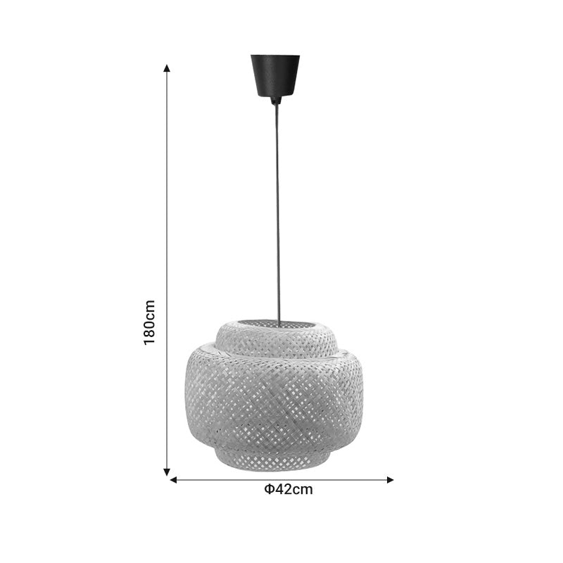 Φωτιστικό Οροφής Μονόφωτο Forsy Ε27 Φυσκό Μπαμπού Φ42x180