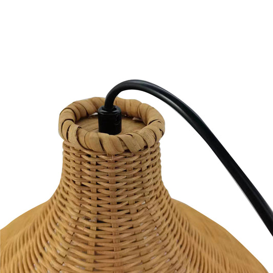 Φωτιστικό Οροφής Μονόφωτο Axien Ε27 Φυσικό Μπαμπού Φ42x190