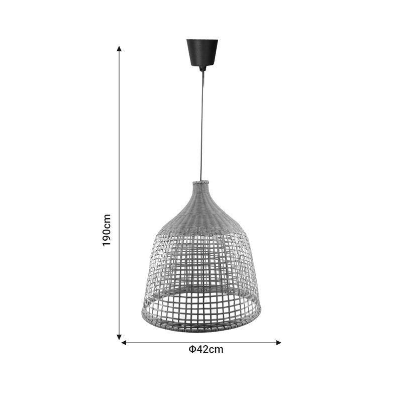 Φωτιστικό Οροφής Μονόφωτο Axien Ε27 Φυσικό Μπαμπού Φ42x190