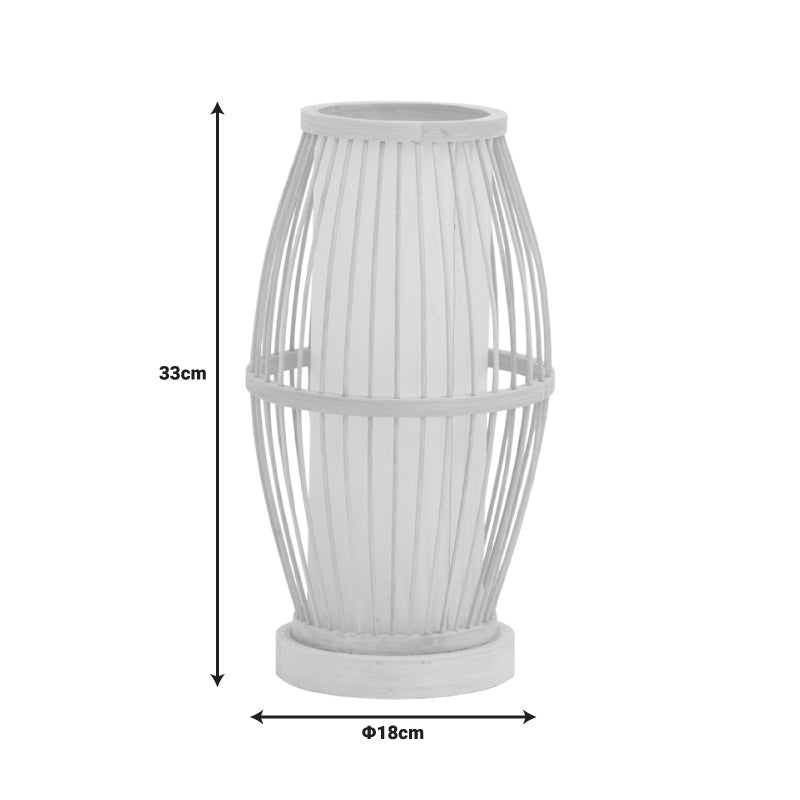 Επιτραπέζιο Φωτιστικό Werek Ε27 Μπαμπού σε Φυσική Απόχρωση Φ18x33