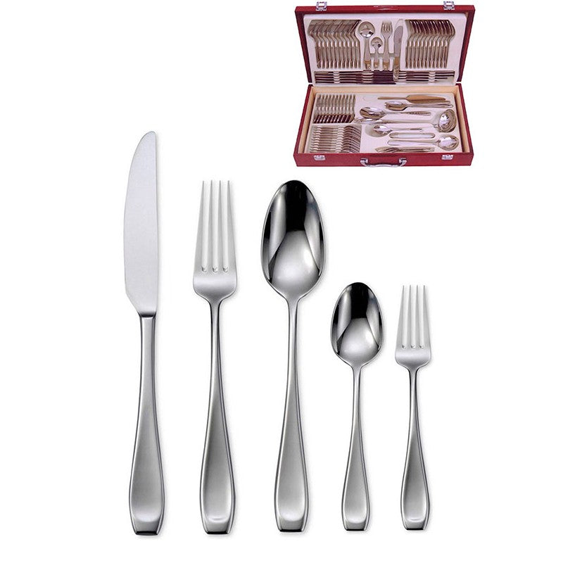 Μαχαιροπίρουνα σε Βαλίτσα Ανοξείδωτα Ασημί (72 Τεμ.)