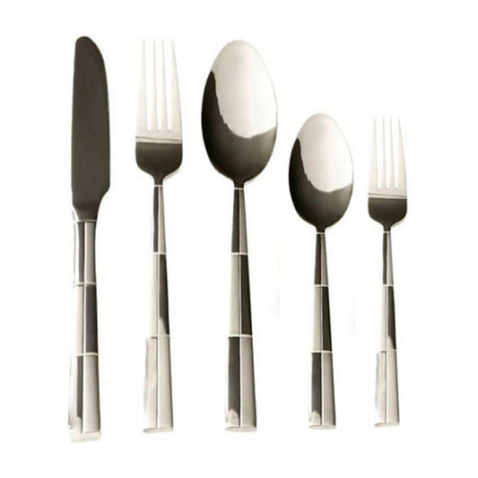 Μαχαιροπίρουνα Ανοξείδωτα Ασημί (30 Τεμ.)