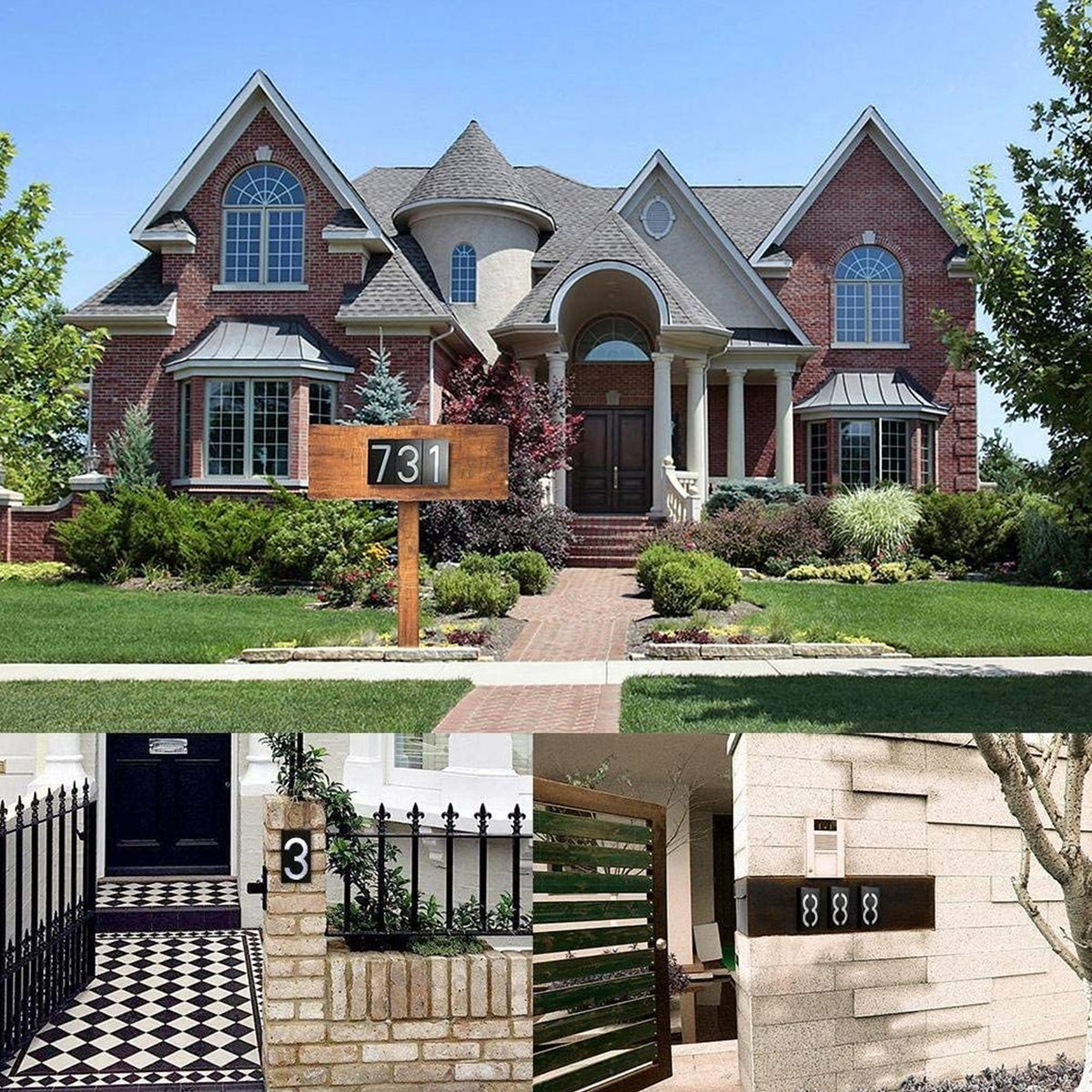 71516 Αυτόνομο Ηλιακό Φωτιστικό LED SMD 1W 100lm με Ενσωματωμένη Μπαταρία 1000mAh - Φωτοβολταϊκό Πάνελ με Αισθητήρα Ημέρας-Νύχτας για Αρίθμηση Δρόμου με Αριθμό 6 Αδιάβροχο IP55 Ψυχρό Λευκό 6000K