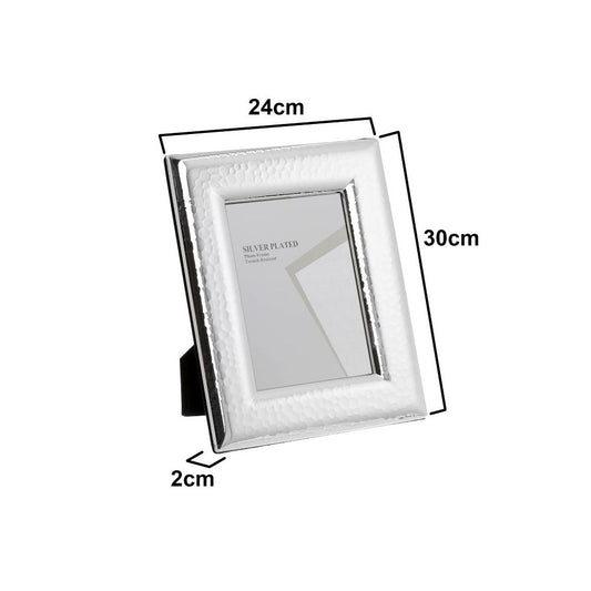 Κορνίζα Επάργυρη Ανοξείδωτη Ασημί 15x20