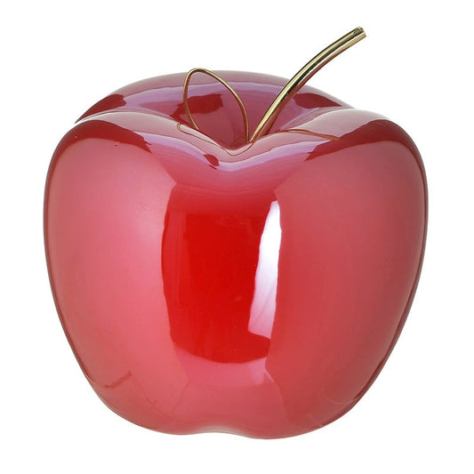 Διακοσμητικό Μήλο Κεραμικό Κόκκινο/Χρυσό 12x12x14