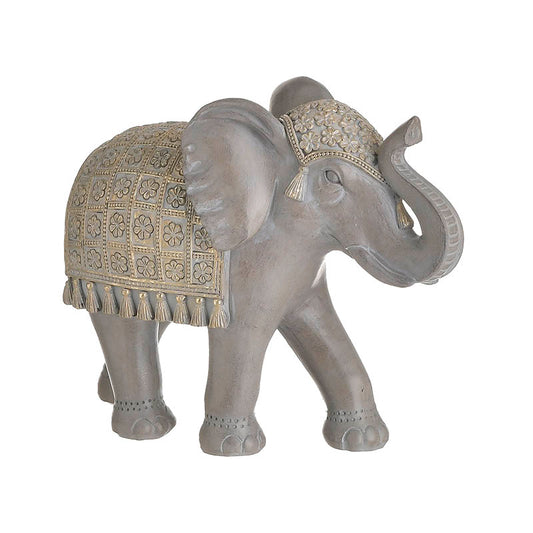 inart Διακοσμητικός Ελέφαντας Πολυρεσίνης Γκρι/Χρυσός 3-70-211-0169
