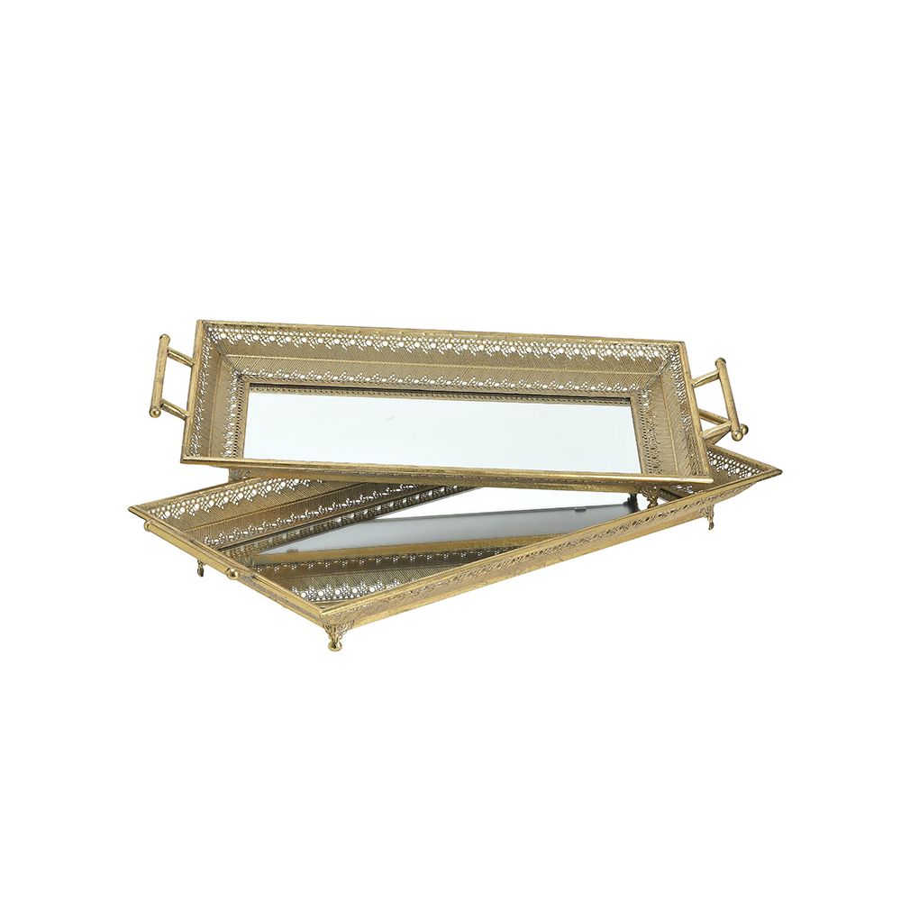 Δίσκοι με Καθρέπτη Μεταλλικοί Χρυσοί (2 Τεμ.)