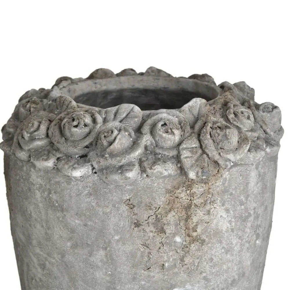 Βάζο Τσιμεντένιο Αντικέ Γκρι/Μπεζ 22x22x32