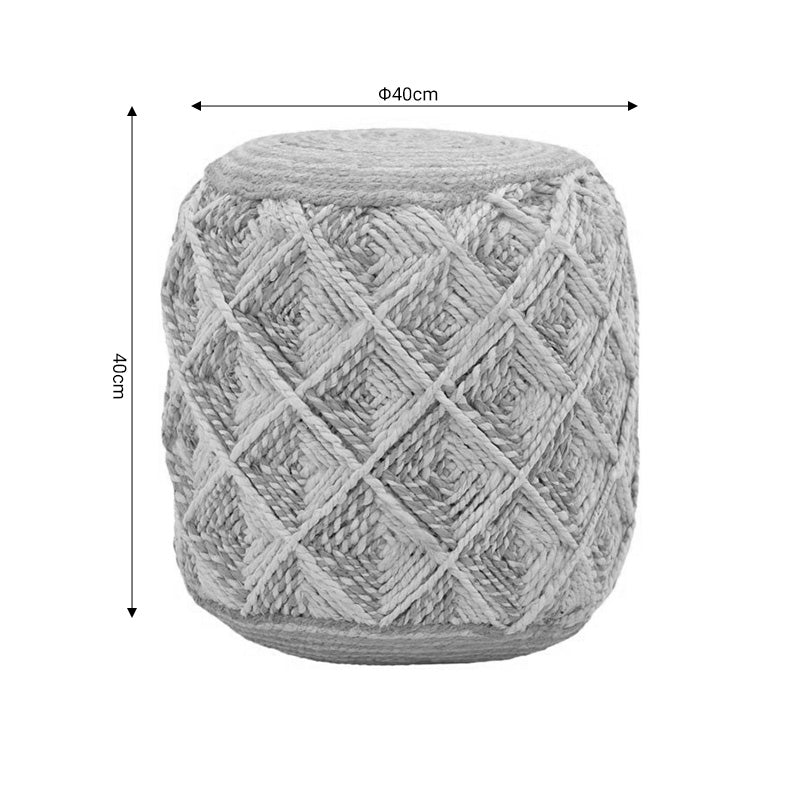 Σκαμπό Yton Μπεζ 100% Γιούτα 40x40x40