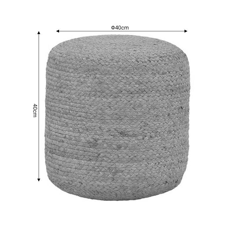 Σκαμπό Ovious Μπεζ 100% Γιούτα 40x40x40